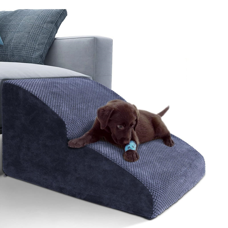 Escada Pet com 2 Degraus em Espuma de Alta Densidade – Para Cães e Gatos de Pequeno e Médio Porte | Superfície Antiderrapante, Macia e Confortável