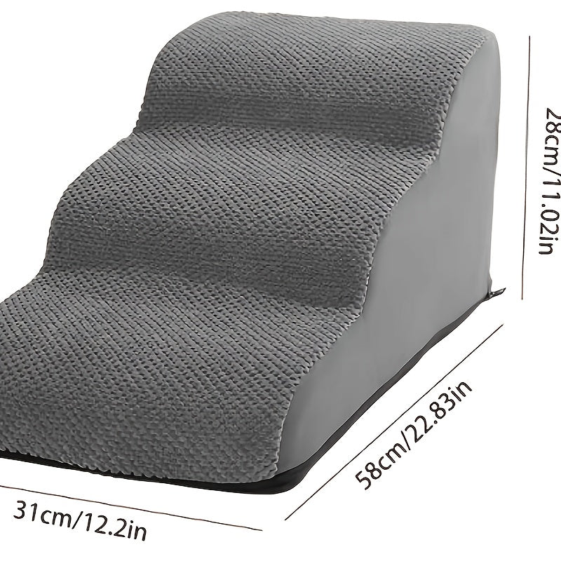 Escada de Espuma para Pets – Degraus Antiderrapantes para Sofá, Cama ou Poltrona, Densidade D28, Recupera Forma Original