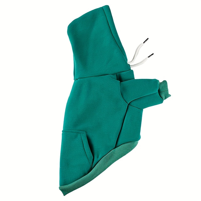 Moletom com Capuz para Cães Paiaite, 100% Poliéster, Suéter de Tecido Tricotado para Todas as Estações, com Bolso nas Costas, para Raças de Pequeno a Médio Porte, Ideal para Passeios e Aventuras.
