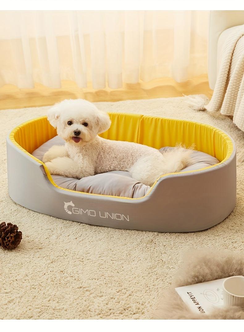 Cama Grande e Espessa para Cães, Adequada para Cães Pequenos e Gatos, com Design de Sofá, Proporcionando Aquecimento no Inverno para Cães de Médio a Grande Porte.