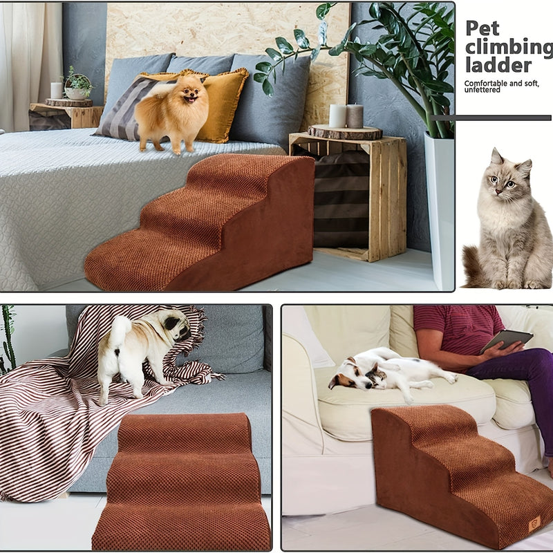 Rampa e Escada Pet em Espuma – Para Cães de Pequeno Porte | Ideal para Subir em Sofás e Camas | Macia, Segura e Confortável