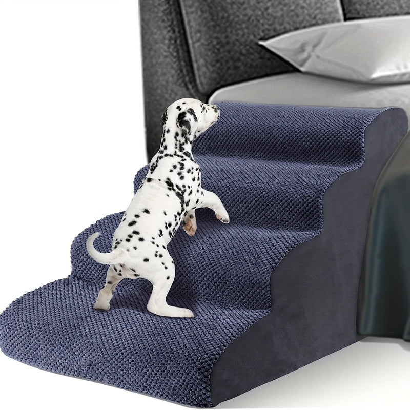 Rampa e Escada Pet em Espuma – Para Cães de Pequeno Porte | Ideal para Subir em Sofás e Camas | Macia, Segura e Confortável