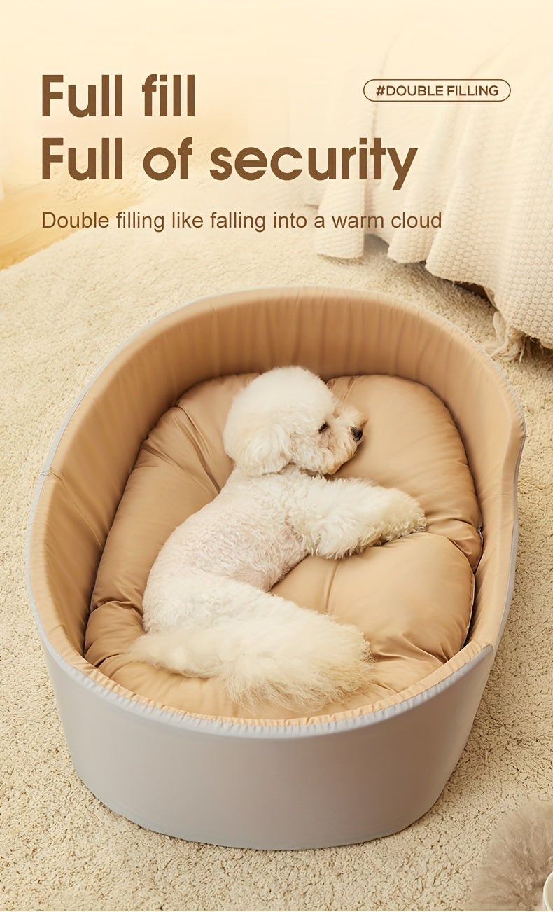 Cama Grande e Espessa para Cães, Adequada para Cães Pequenos e Gatos, com Design de Sofá, Proporcionando Aquecimento no Inverno para Cães de Médio a Grande Porte.