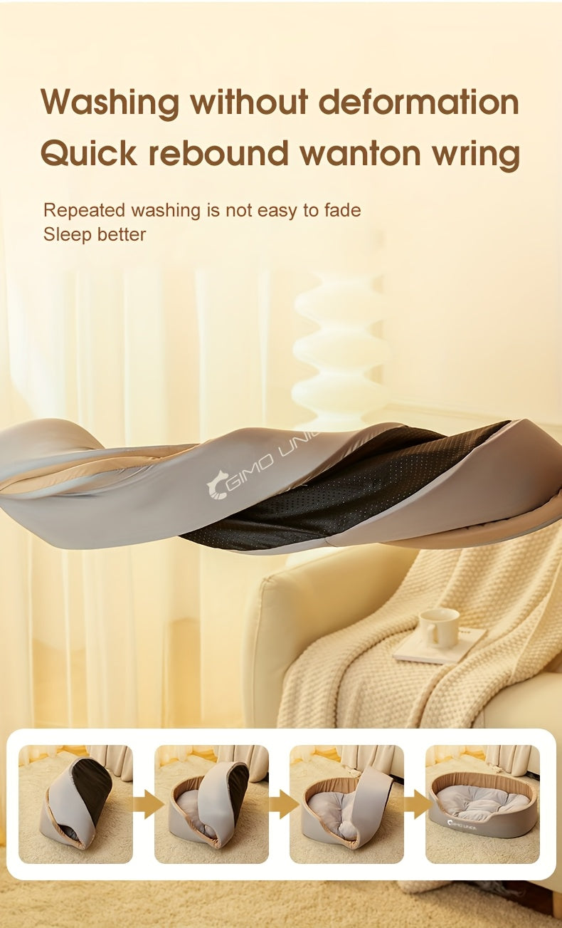 Cama Grande e Espessa para Cães, Adequada para Cães Pequenos e Gatos, com Design de Sofá, Proporcionando Aquecimento no Inverno para Cães de Médio a Grande Porte.