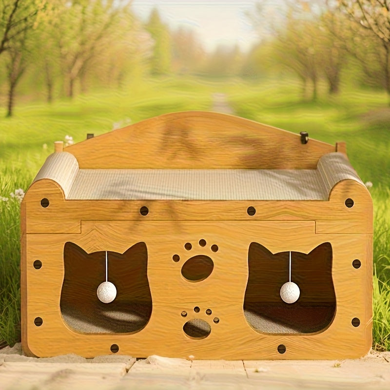 Arranhador para Gatos Extra Grande em Diversos Tamanhos com Bola Pendurada – Móvel Essencial para Pets, Companheiro Favorito dos Gatos, Brinquedo de Verão Mais Popular.
