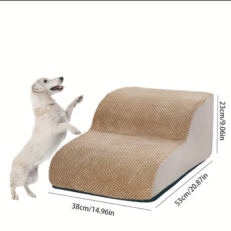 Escada Pet com 2, 3, 4 ou 5 Degraus – Para Cães e Gatos | Superfície Almofadada, Antiderrapante e Tecido Lavável | Ideal para Pets de Pequeno, Médio e Grande Porte | Acesso Fácil a Sofás e Camas