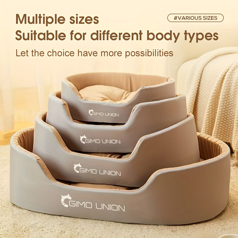 Cama Grande e Espessa para Cães, Adequada para Cães Pequenos e Gatos, com Design de Sofá, Proporcionando Aquecimento no Inverno para Cães de Médio a Grande Porte.