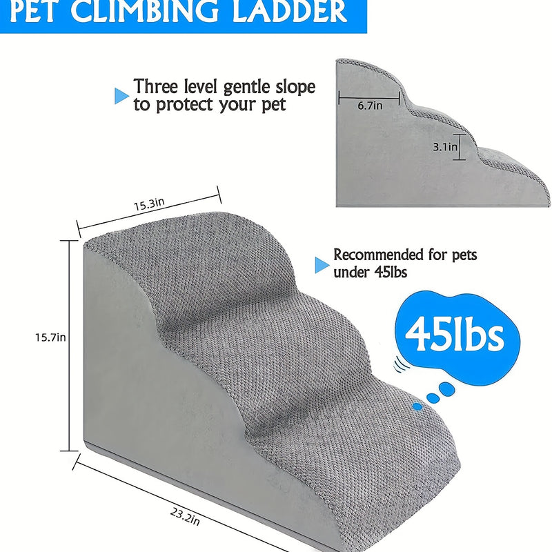 Rampa e Escada Pet em Espuma – Para Cães de Pequeno Porte | Ideal para Subir em Sofás e Camas | Macia, Segura e Confortável