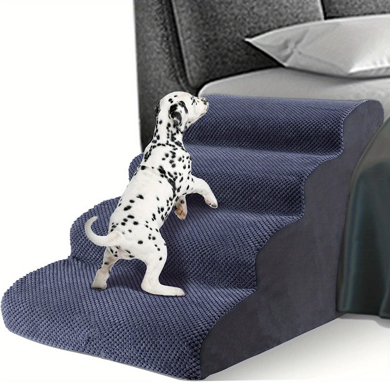 Rampa e Escada Pet em Espuma – Para Cães de Pequeno Porte | Ideal para Subir em Sofás e Camas | Macia, Segura e Confortável